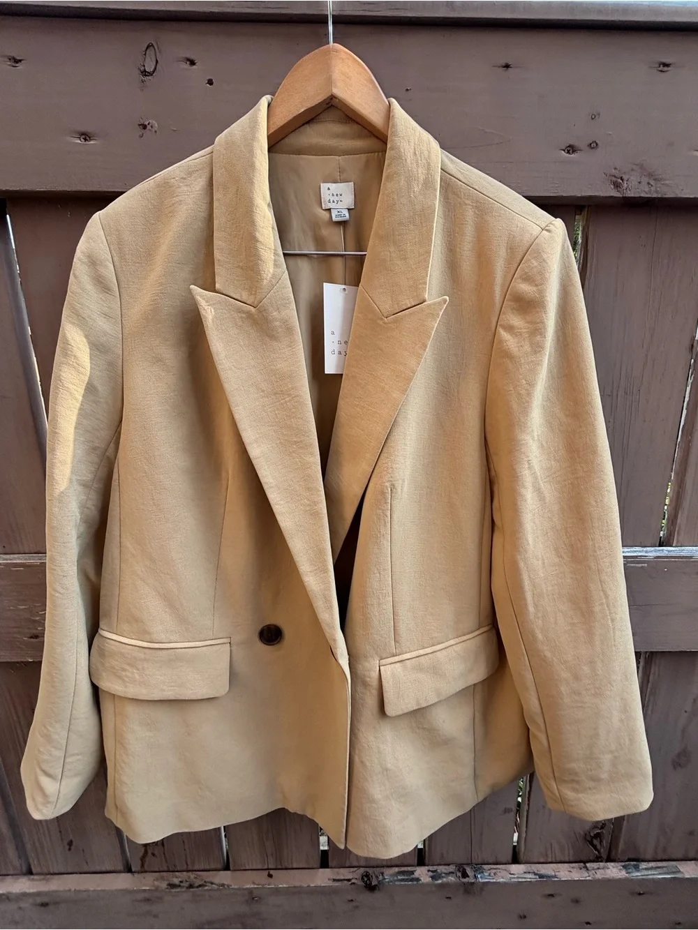 🎉NWT🎉 a new day Beige Single-Button Blazer - Picture 3 of 13